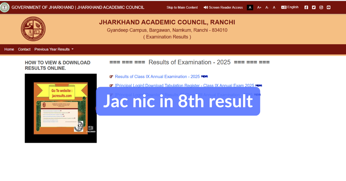 Jac nic in 8th result